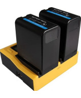 Caricabatteria LCD USB doppio per Sony BP-U30 BP-U60 BP-U90