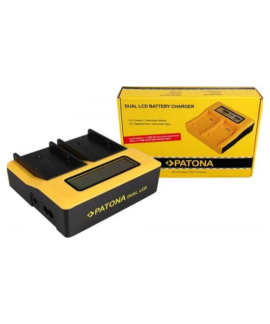 Caricabatteria LCD USB doppio per Sony BP-U30 BP-U60 BP-U90
