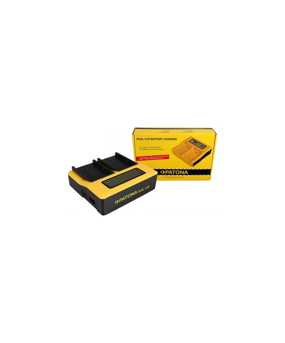 Caricabatteria LCD USB doppio per Sony BP-U30 BP-U60 BP-U90