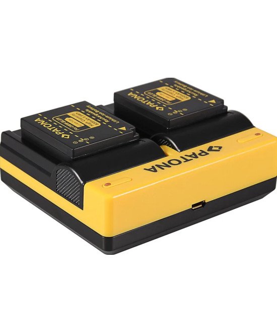 Caricabatteria doppio per Lumix DMW-BLG10