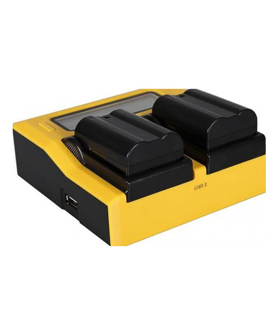 Caricabatteria doppio LCD per Nikon EN-EL15