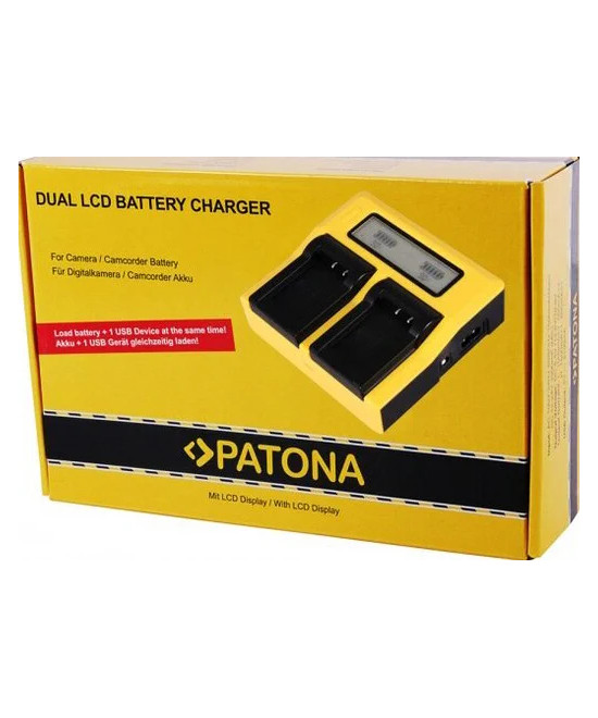 Caricabatteria doppio LCD per Nikon EN-EL25