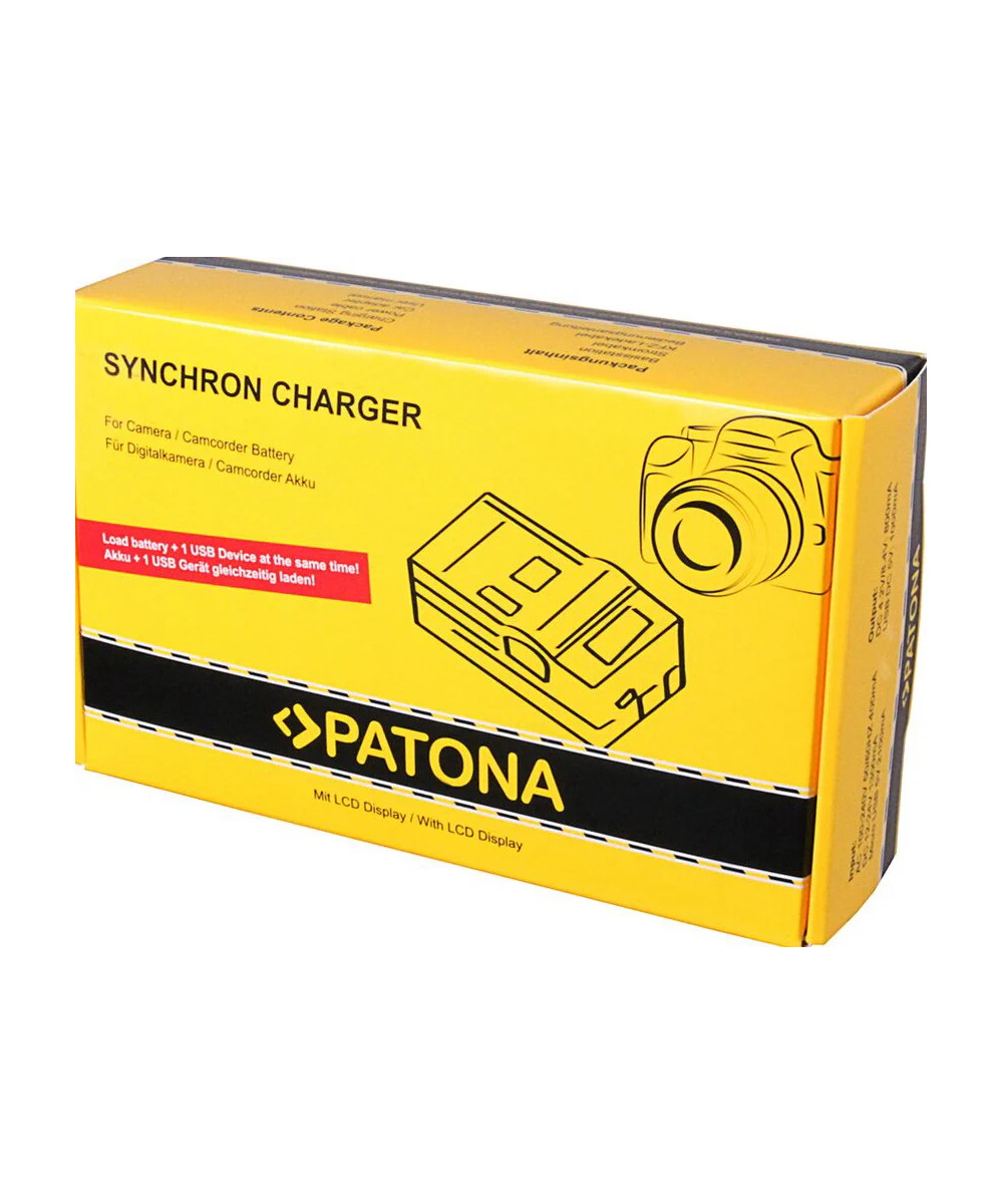Caricabatteria USB LCD per Kodak LB-070