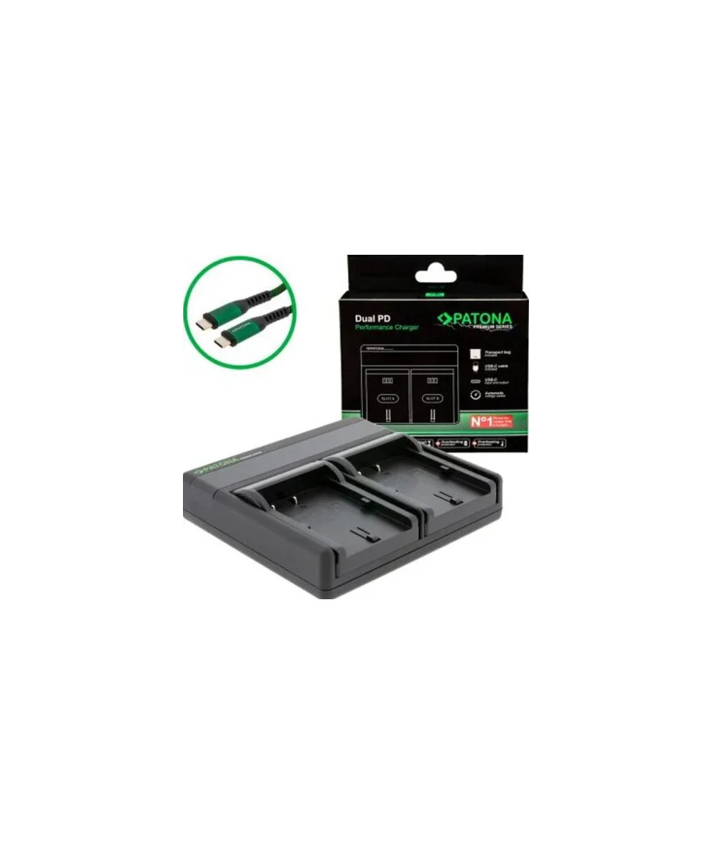 Caricabatterie Premium Dual Performance PD per CANON BP-511USB-C Ingresso/Uscita