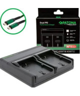 Caricabatterie Premium Dual Performance PD per CANON BP-511USB-C Ingresso/Uscita