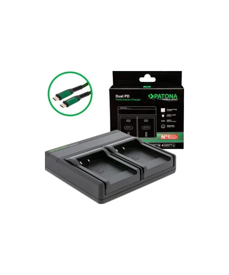Carica Batterie Premium Dual PD Performance per SONY NP-BN1 USB Ingresso/Uscita