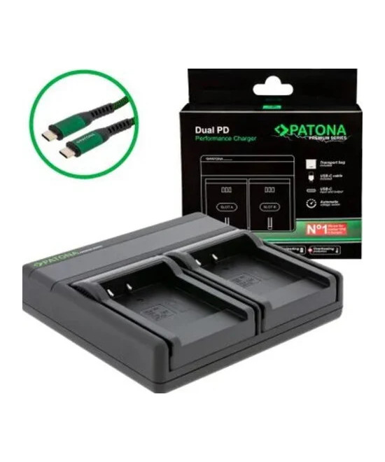 Carica Batterie Premium Dual PD Performance per Nikon EN-EL15 USB Ingresso/Uscita