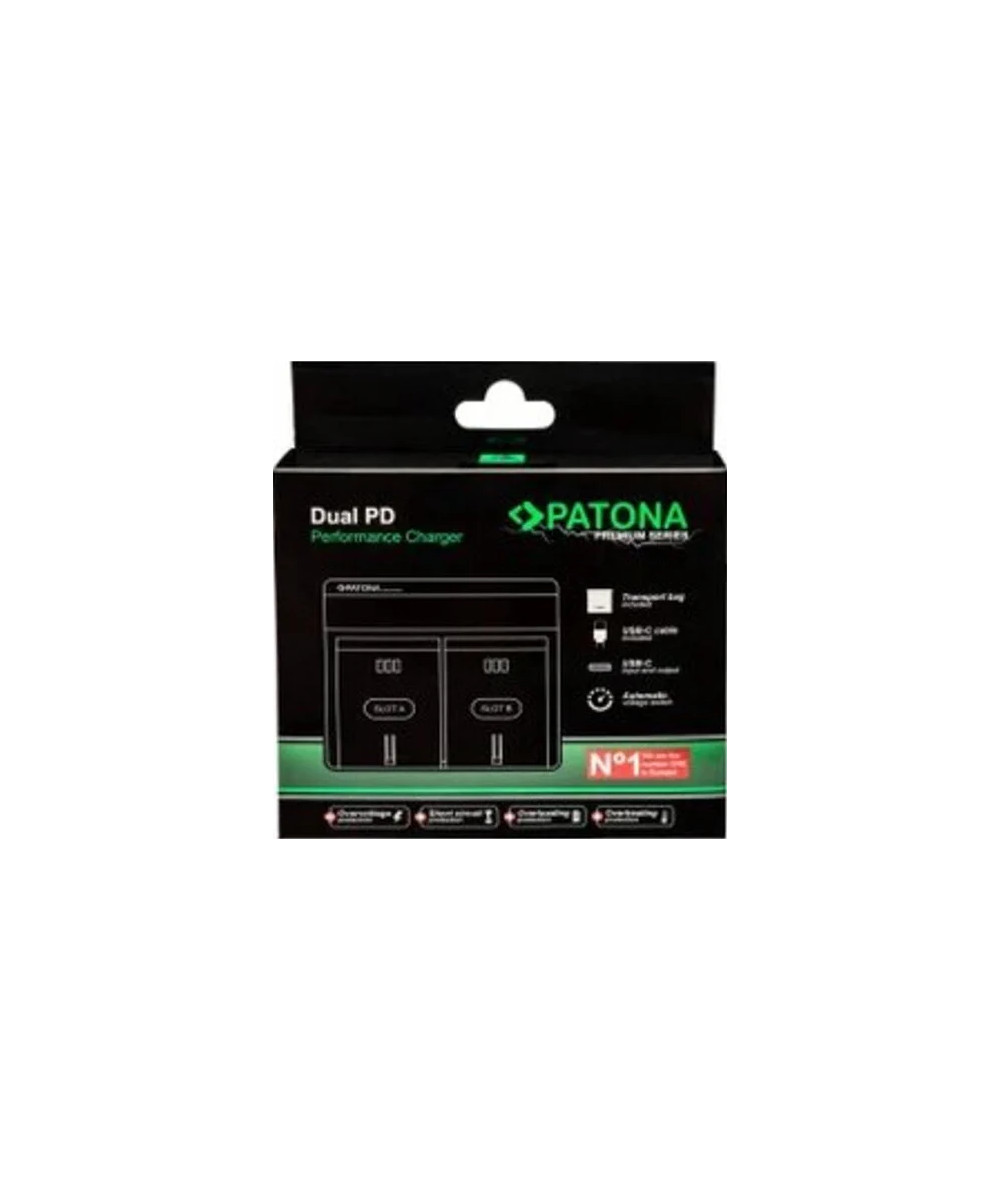 Carica Batterie Premium Dual PD Performance per Sony BP-U60 USB Ingresso/Uscita