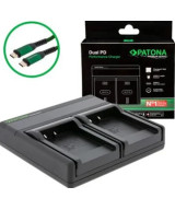 Carica Batterie Premium Dual PD Performance per Sony BP-U60 USB Ingresso/Uscita