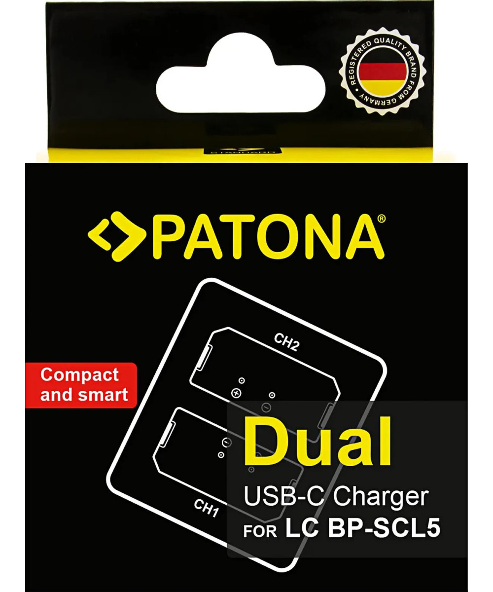Doppio caricabatteria per Leica M10 M10P M10R 24003 BP-SCL5 incluso cavo USB-C
