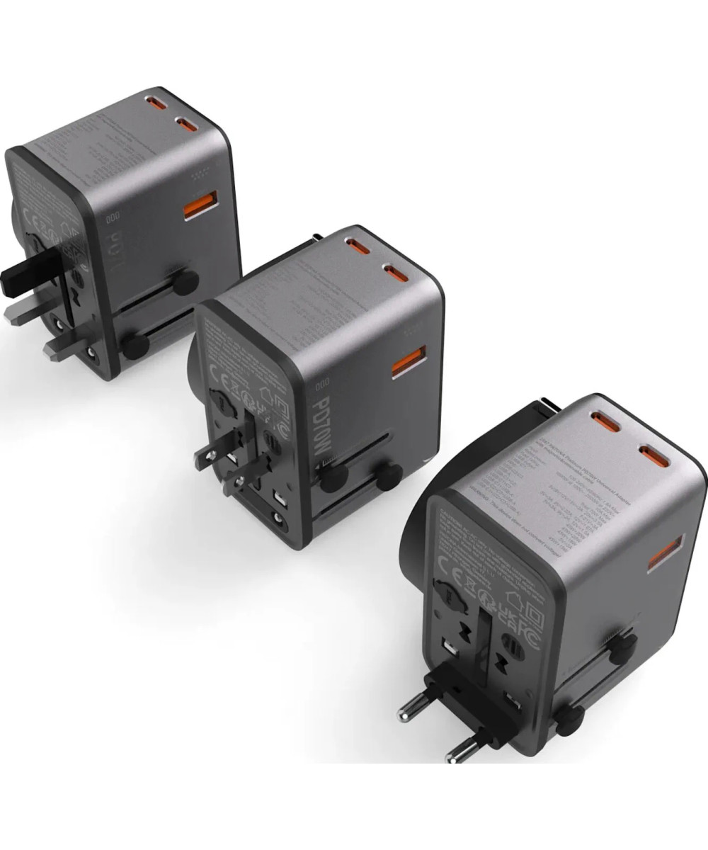Platinum PD70W Adattatore universale con cavo magnetico 3x USB-C 1xUSB-A