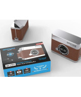 Doppio Caricabatteria rapido con display LED Platinum Retro  per EN-EL15 con cavo USB-C