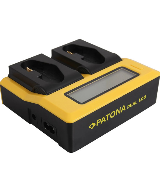 Caricabatterie USB LCD doppio per Canon LP-E4 / LP-E19