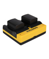 DUAL CHARGER CANON BP-808 FSXX FS10 FS-10 FS100 FS-100 FS11 FS-11 BP-808 INCL. MICRO-USB CABLE