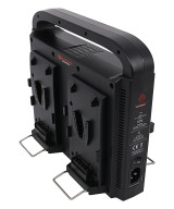BERENSTARGH COMPACT PARALLEL 4-WAY SLIM CHARGER FOR SONY RED DSLR V-МОUNT BATTERIES WITH POWER SUPPLY FUNCTION INCL. 4-PIN XLR C