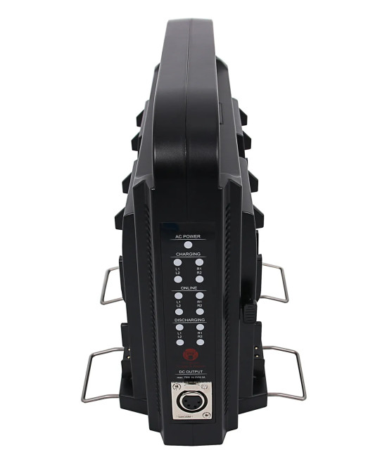 BERENSTARGH COMPACT PARALLEL 4-WAY SLIM CHARGER FOR SONY RED DSLR V-МОUNT BATTERIES WITH POWER SUPPLY FUNCTION INCL. 4-PIN XLR C