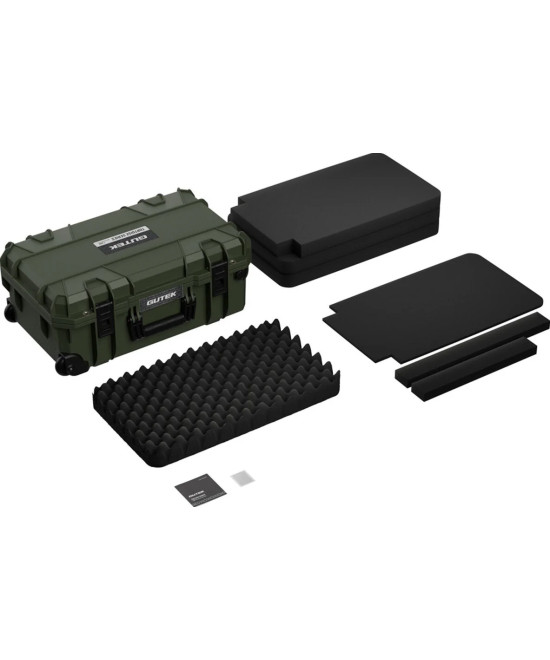 Tortoise T-300 Valigia Rigida con spugna e ruote - Verde Oliva