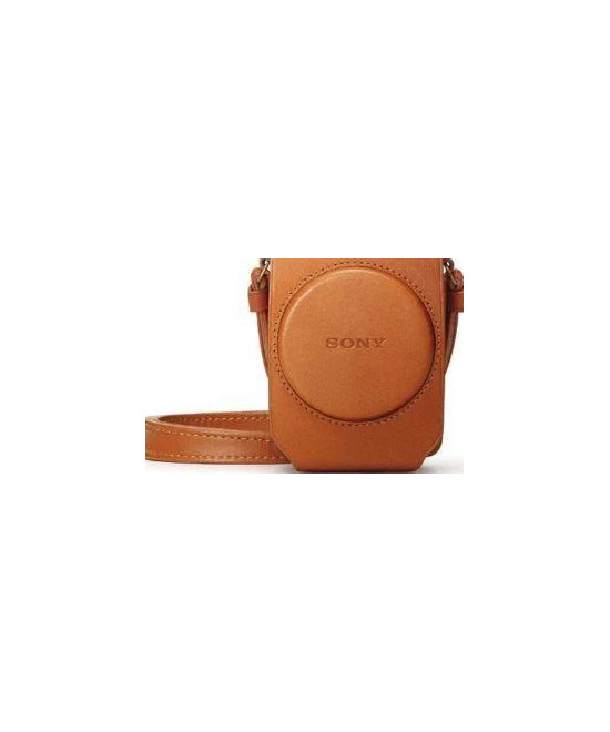 LCS-RXG Custodia Morbida in Pelle per Fotocamere serie RX100 Marrone