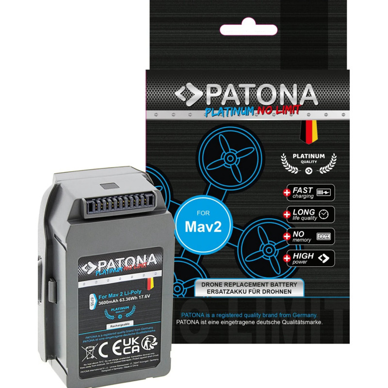 PATONA PLATINUM BATTERY FOR DJI MAVIC 2 LI-POLYMER 3600MAH 17.6V