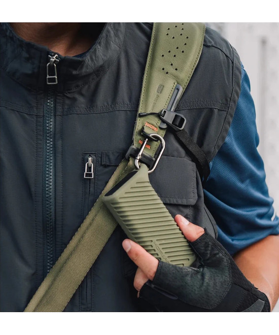 Camera Strap Pro Wilderness Green - Tracolla con Sistema a scorrimento rapido