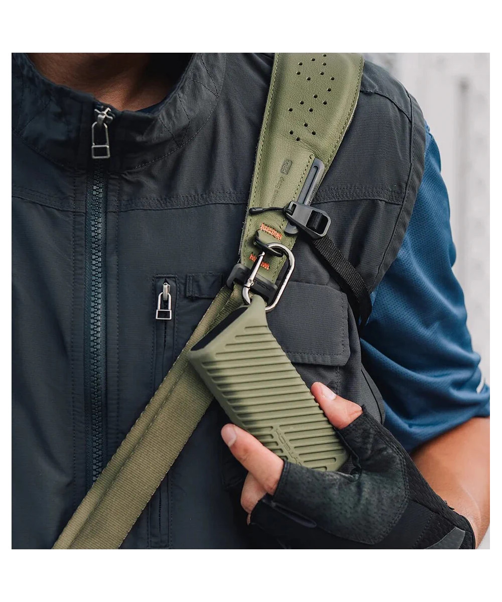 Camera Strap Pro Wilderness Green - Tracolla con Sistema a scorrimento rapido