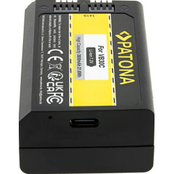 PATONA BATTERIA RICARICABILE PER GODOX V1 PRO VB30 CON USB-C INPUT