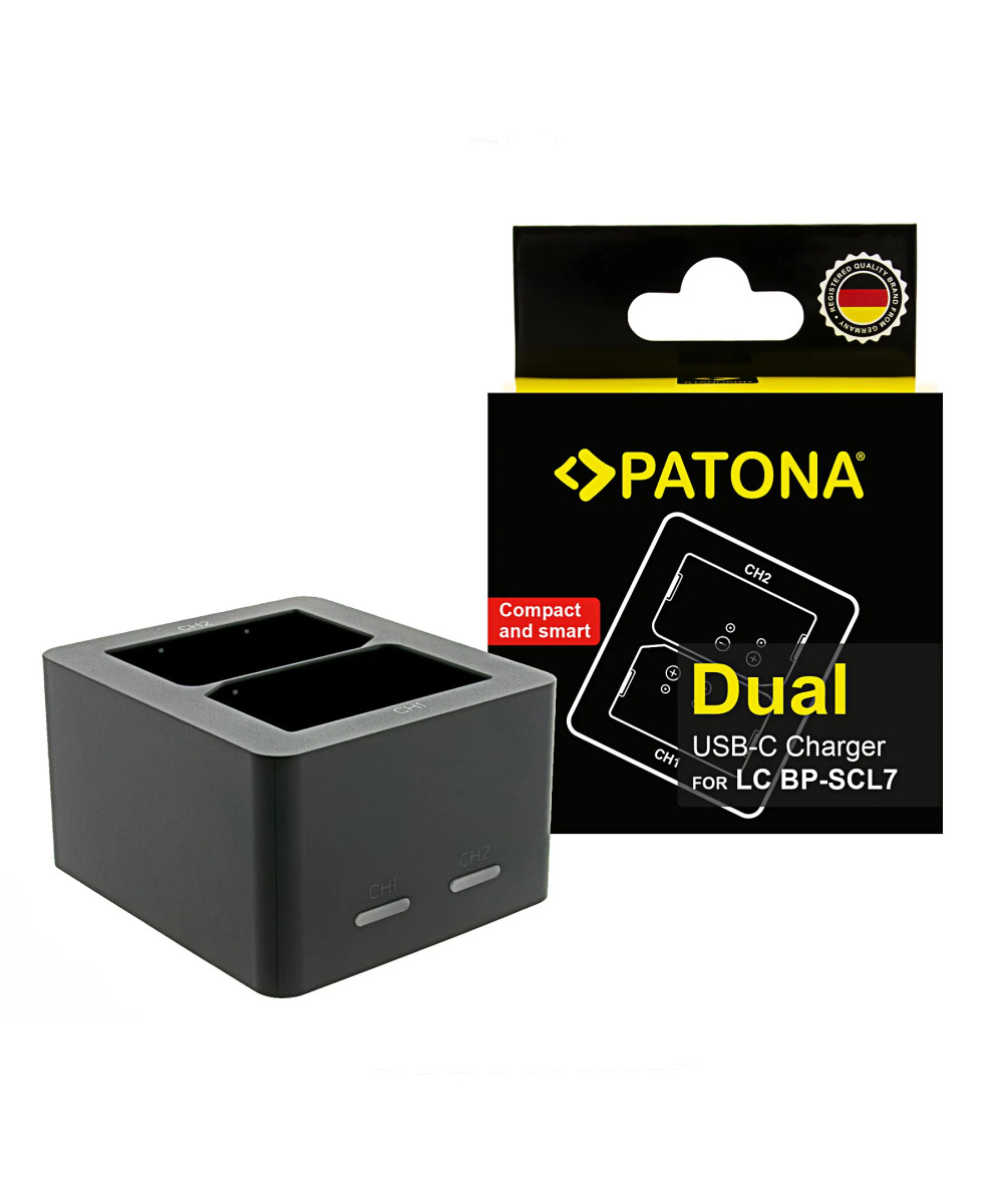 DUAL CHARGER FOR LEICA M11P M11M 24029 BP-SCL7 INCL. USB-C CABLE