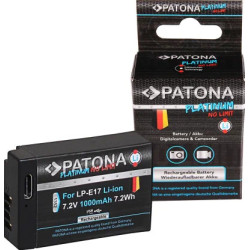 PATONA PLATINUM BATTERY WITH USB-C INPUT F. CANON LP-E17 EOS RP 77D 200D 750D 760D 8000D KISS X8I M3 REBEL REBEL T6I