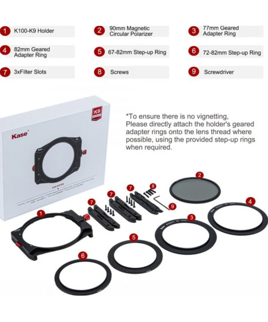 K100 Holder K9 Kit Portafiltri Con Polarizzatore Incluso