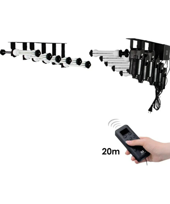 BE-6R SET PORTA FONDALE ELETTRICO CON CONTROLLO RADIO PER 6 ROTOLI