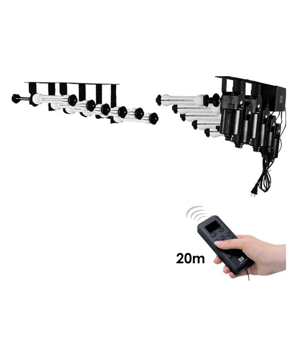 BE-6R SET PORTA FONDALE ELETTRICO CON CONTROLLO RADIO PER 6 ROTOLI