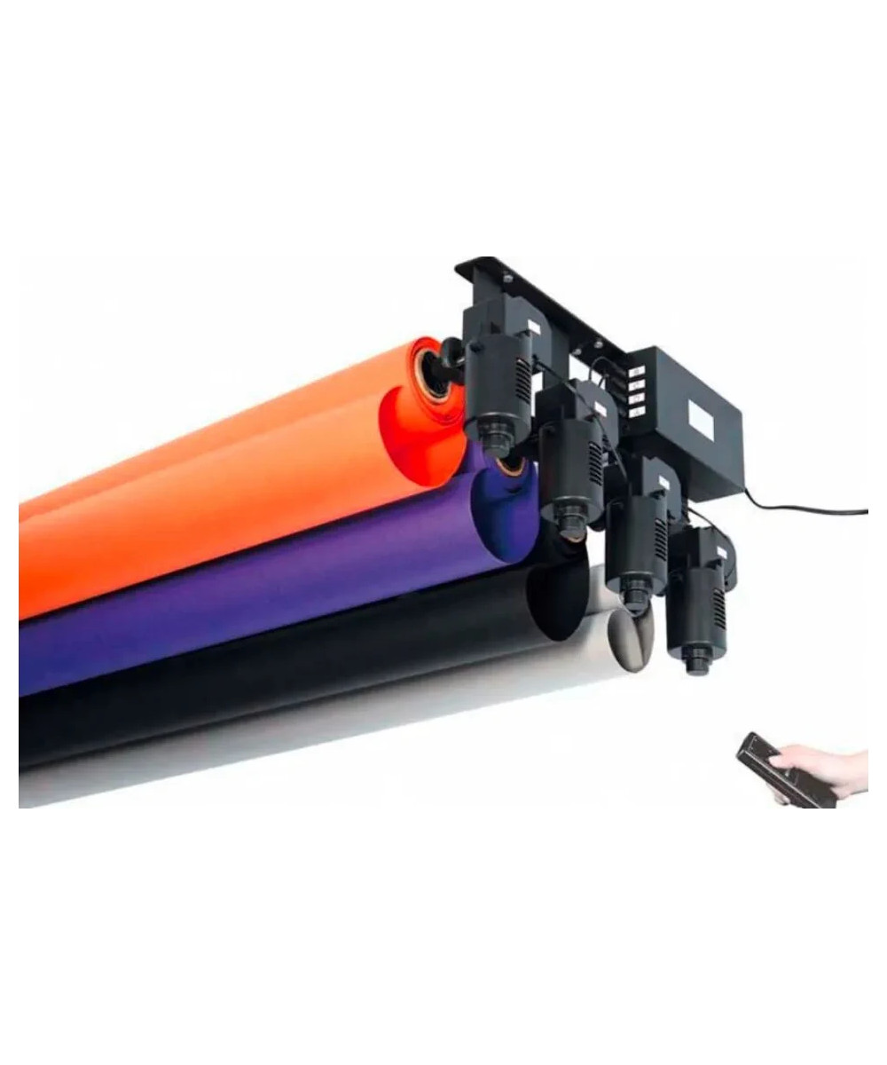 BE-3R SET PORTA FONDALE ELETTRICO CON CONTROLLO RADIO PER 3 ROTOLI