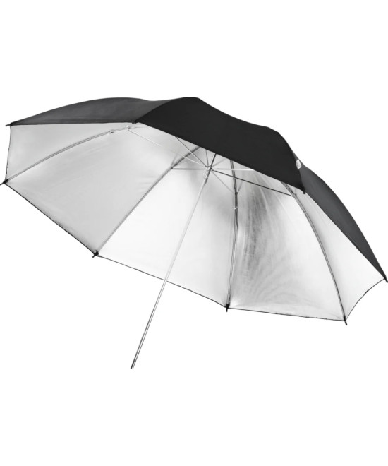 Ombrello Argento / Nero 102cm