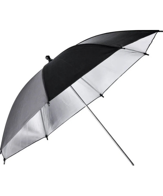 Ombrello Argento / Nero 102cm