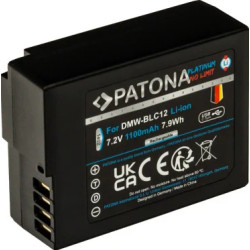 PATONA PLATINUM BATTERY WITH USB-C INPUT FOR PANASONIC DMW-BLC12 FZ2000 FZ300 GX8 G81 GH2