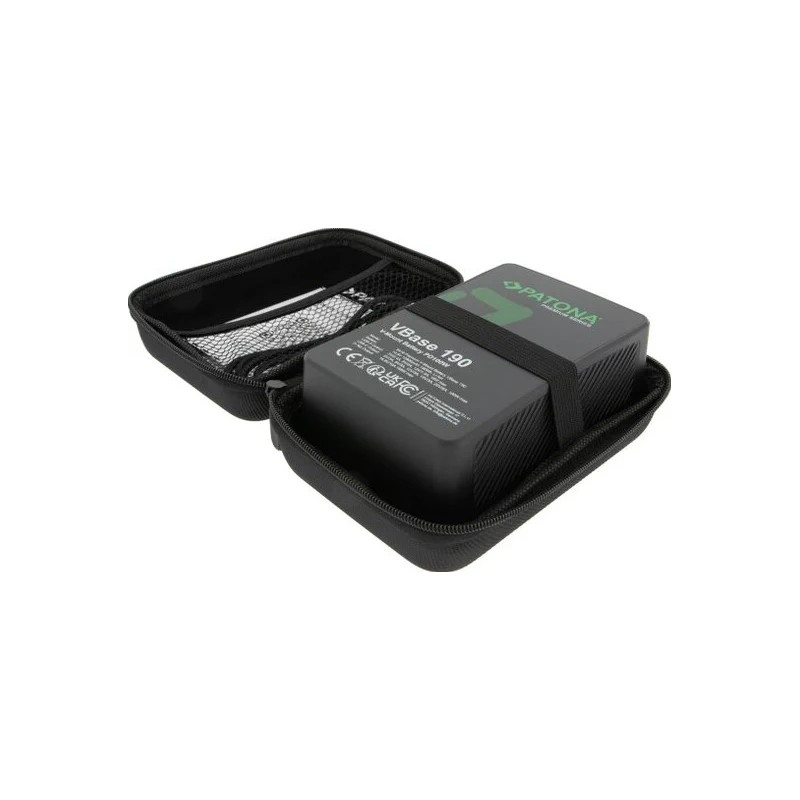 PATONA PREMIUM V-MOUNT BATTERIA VBASE 190WH PD100W USB-C USB-A D-TAP HARD CASE