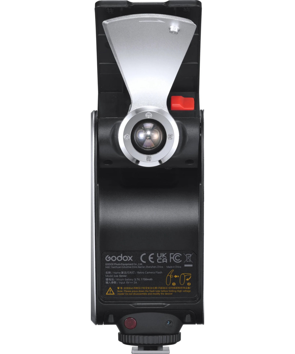 Retro Camera Flash Lux Senior Nero