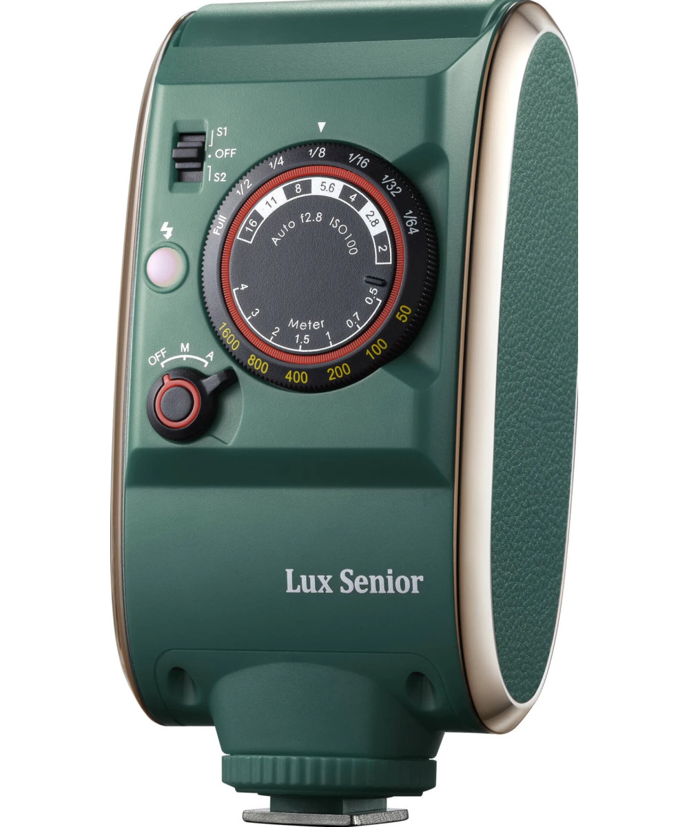 Retro Camera Flash Lux Senior Verde Scuro