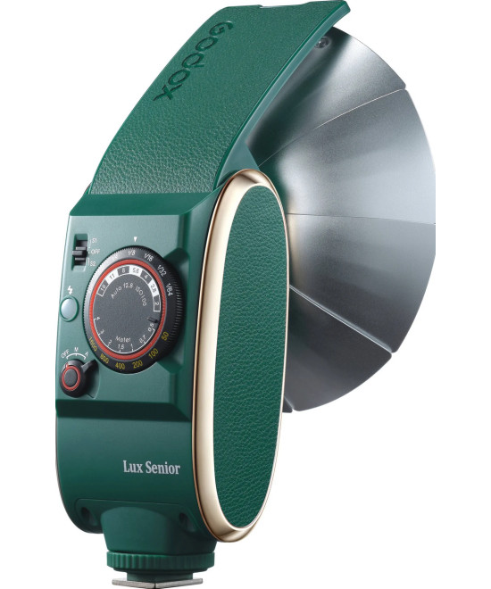 Retro Camera Flash Lux Senior Verde Scuro