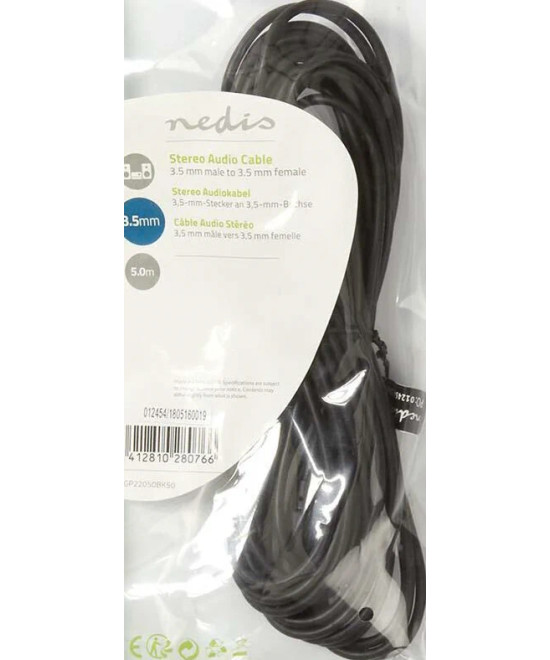 Nedis CAGP22050BK50 cavo audio 5 m 3.5mm Nero