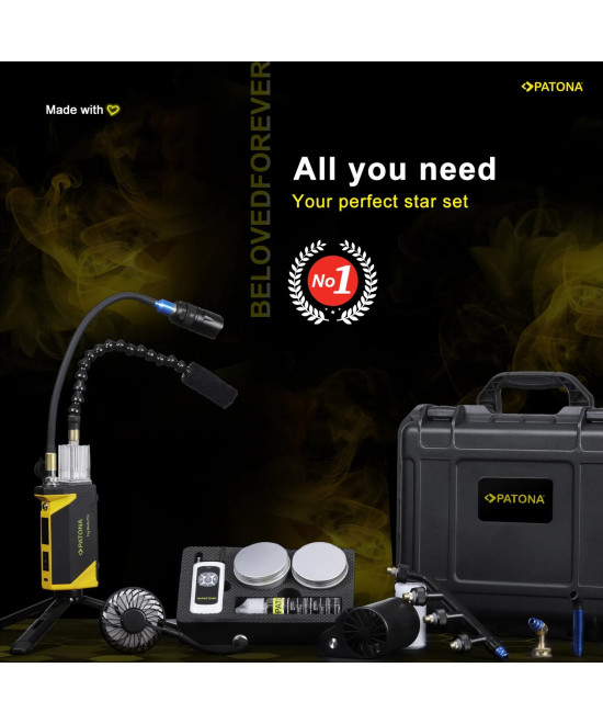 Fog Master Pro - Set macchina per il fumo portatile con accessori e custodia