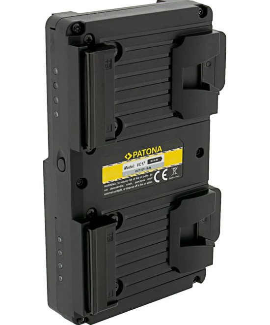 HOT SWAP V-MOUNT ADAPTER FOR 2X V-MOUNT PATONA NANO BATTERIES INCL. CHARGING FUNCTION D-TAP