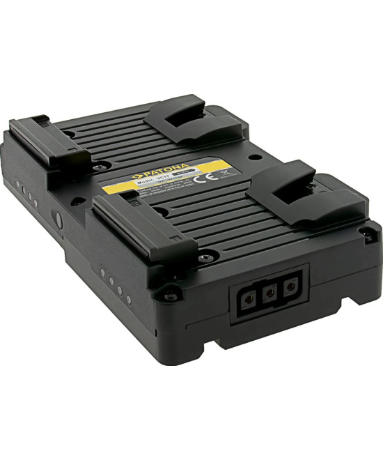 HOT SWAP V-MOUNT ADAPTER FOR 2X V-MOUNT PATONA NANO BATTERIES INCL. CHARGING FUNCTION D-TAP