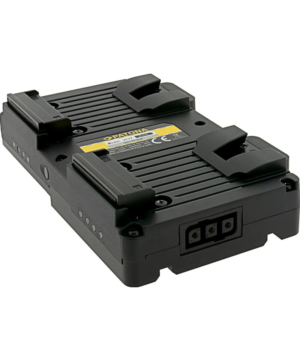 HOT SWAP V-MOUNT ADAPTER FOR 2X V-MOUNT PATONA NANO BATTERIES INCL. CHARGING FUNCTION D-TAP
