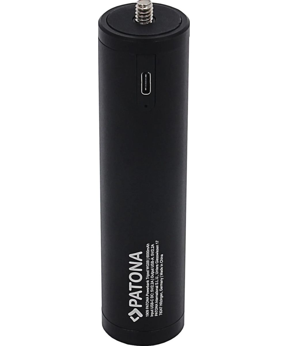 POWER BANK HANDGRIP 6000MAH USB PER STATIVI E SELFIESTICK CON ATTACCO 1/4