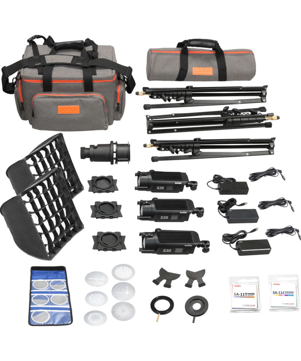 Kit Led SA-D con 3 S30 + accessori