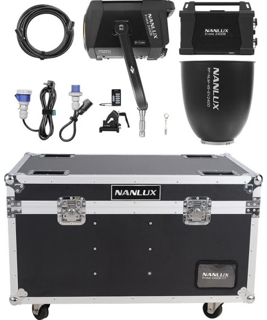 EVOKE 2400B Bi-Color FCK Kit Flight Case con riflettore 45°