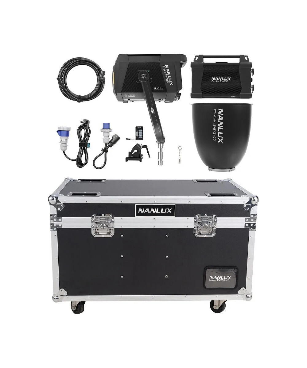 EVOKE 2400B Bi-Color FCK Kit Flight Case con riflettore 45°