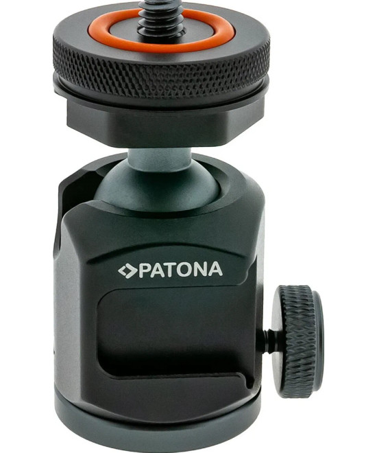 1435 testa per treppiede Nero Alluminio 1/4" Palla (forma)