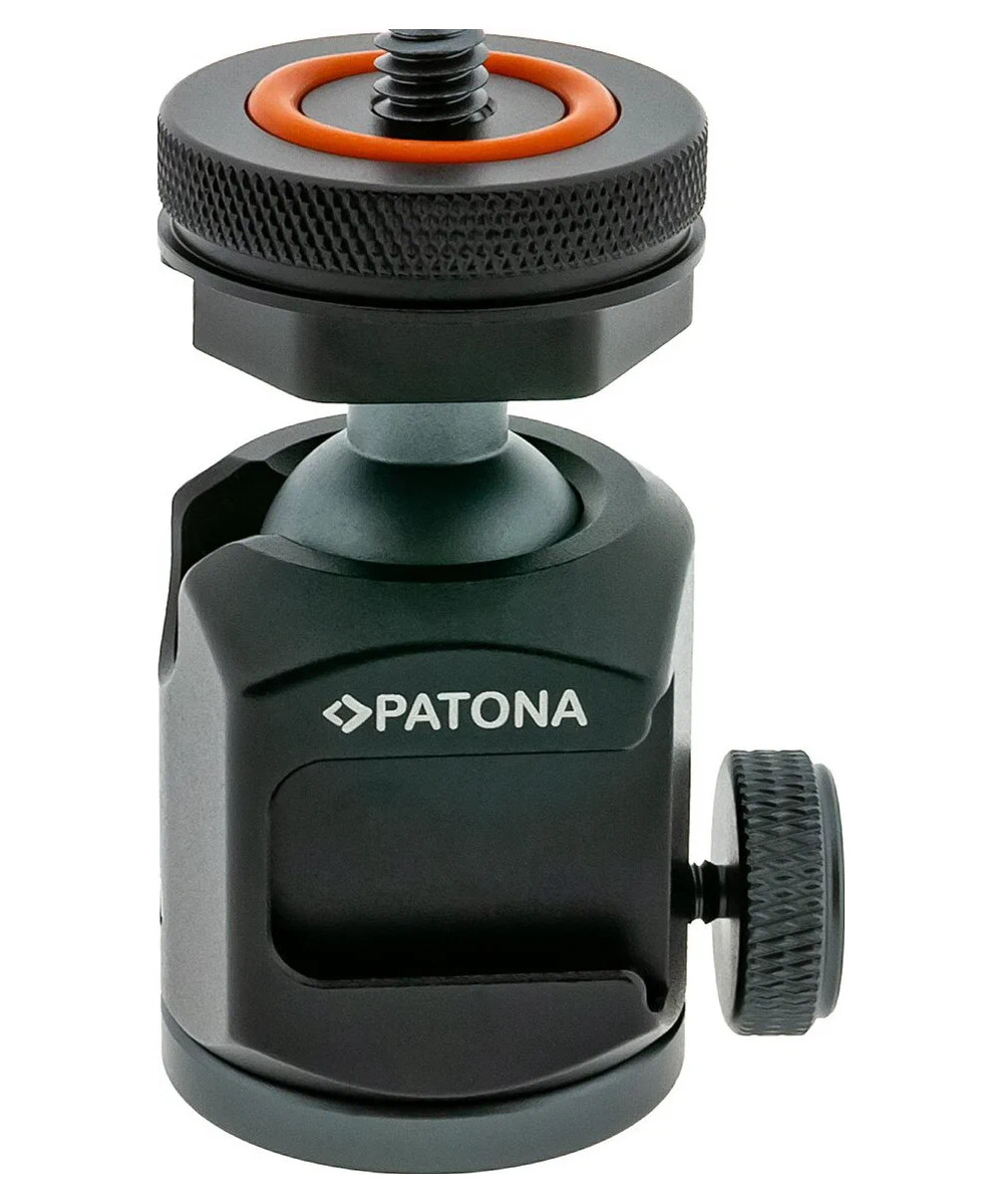 1435 testa per treppiede Nero Alluminio 1/4" Palla (forma)